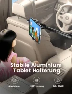 360 degree rotation car headrest tablet holder for multi viewing angle
