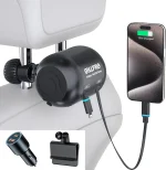 OHLPRO 45W retractable 2-in-1 backseat car charging station headrest mount