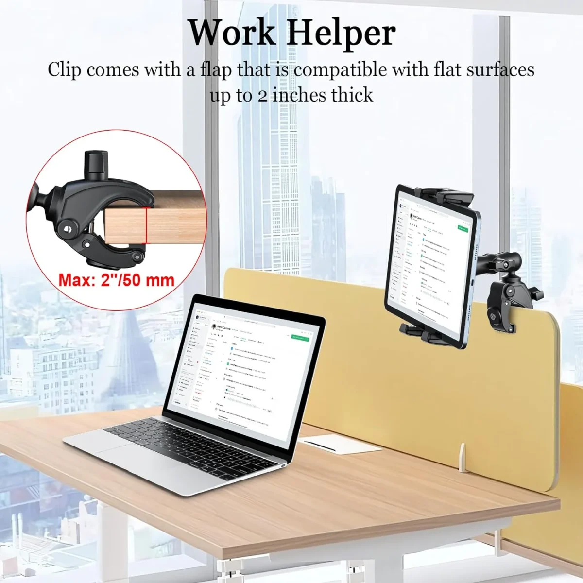 OHLPRO tablet mic stand holder fits 5-13 inch tablets and phones