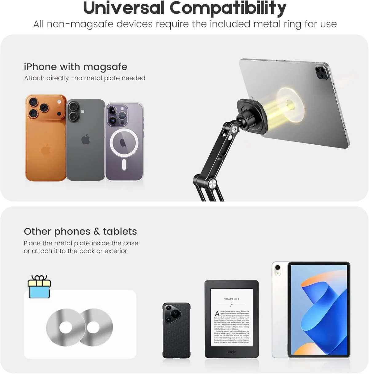 Universal Tablet Stand for iPad Galaxy Tab Portable Monitor Drawing Tablet