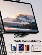 Universal Car Tablet Holder Compatible with iPad Galaxy Tab iPhone