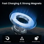 15W fast wireless charging MagSafe car charger, stable high-speed charging for smartphones