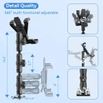 360 degree fully adjustable tablet mount, perfect for any viewing angle