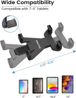 7-11 inch multi-brand tablet compatibility for car dashboard and windshield mount
