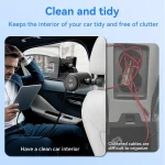 Clean tidy backseat car charger keeps vehicle interior organized, retractable design eliminates messy tangled cables