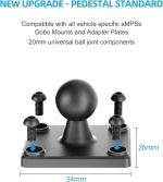 Heavy duty drill base for car tablet mount, secure industrial installation on vehicle dashboard