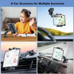 Multi scenario tablet car mount works for personal cars delivery vans taxi and commercial fleet vehicles