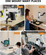 OHLPRO heavy duty drill base tablet mount for trucks, SUVs, vans, offices and workshops