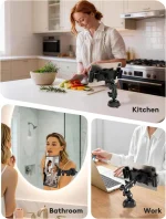 Multi-scene long arm tablet mount for car, truck, home, office and kitchen use