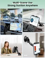 Multi-scene heavy duty tablet mount for car, home, office, kitchen and gym use
