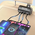 OHLPRO 4-in-1 retractable backseat car charging station with 40W PD QC fast charger for taxi and rideshare vehicles