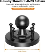 Permanent screw down installation, heavy duty tablet mount for commercial vehicles