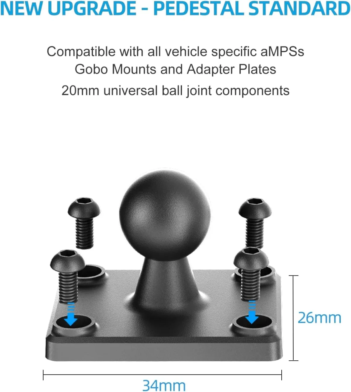 Upgraded heavy duty tablet holder for truck, new improved drill base mount design