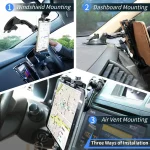 7-13 inch tablet mount installed on car dashboard, 360 rotation suction cup holder for navigation