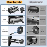 Upgraded 4-in-1 retractable backseat car charging station, enhanced structure and durable housing for long-term use